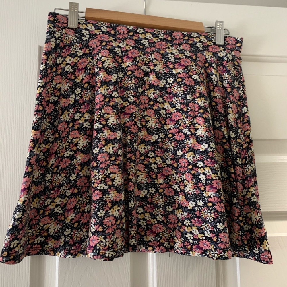 floral mini skirt